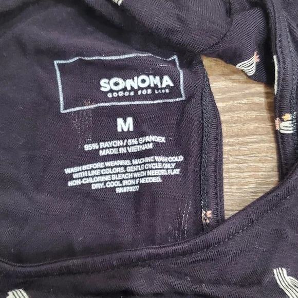 Sonoma Goods for Life Tank Top Swing Dress women's size Medium cactus graphic - Picture 4 of 8